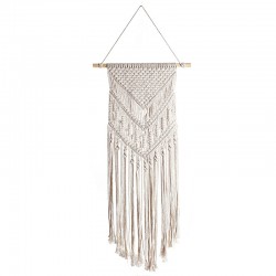 Woven Macrame Plant Hanger Wall Hanging Bohoes Wall Art with Tassels Home DIY Hanging Craft Decorations